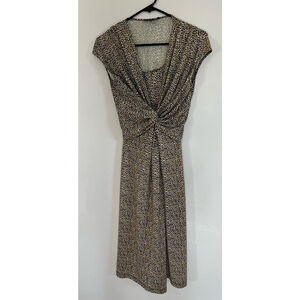 Lafayette 148 New York twist front midi dress size 4